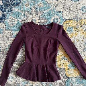 FCUK top - dark burgundy
